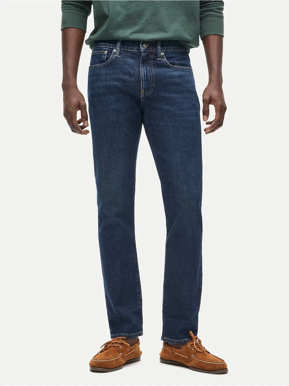 J. Crew Men's Slim Straight Blue Jeans in Dark Wash